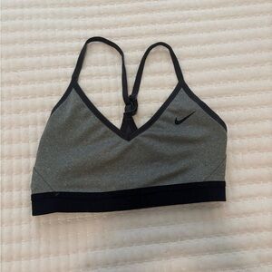 Nike Women's Black and Gray Sports Bra